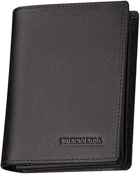VANNANBA Wallets for Men Genuine Leather RFID Bifold Wallet Men/Credit Card Holder with ID Window, Dark brown on Amazon.ae - Price Tracker