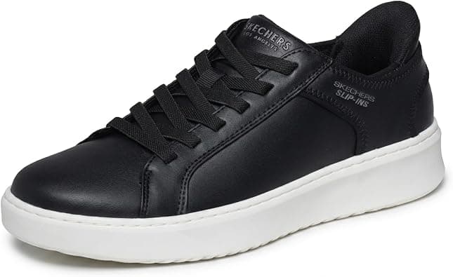 Skechers Court Break - Double Vented Hands Freee Slip-ins mens Sneaker على Amazon.ae - متتبع الأسعار