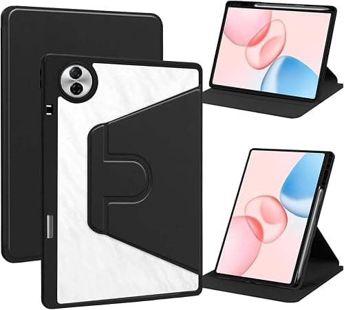 Vurtboly Hybrid Case Compatible with Honor Pad 10 12.1inch 2025 Cover, Clear Acrylic Multi-Angle Hard PC Back Case with Pen Holder Protective Stand Cover Shockproof for Honor Pad 10 12.1" (Black) على Amazon.ae - متتبع الأسعار