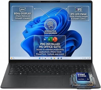 HP OmniBook 3 16-bu0305dx 2K Touchscreen Laptop | Intel Core Ultra 5 225U | 16" WUXGA IPS LED Display | Intel Graphics | Windows 11 Home | MS Office | Mica Silver (32GB RAM + 1TB SSD) on Amazon.ae - Price Tracker