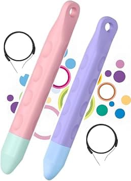 Stylus Pen 2 Pcs, Drawing Tool with Anti-Lost Tether, Compatible with iPad and All Touch Screen Devices, Purple Pink على Amazon.ae - متتبع الأسعار