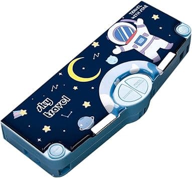 Aisa Choice Multifunction Pencil Case, Pencil Box with 2 Compartments for Students - Cartoon Pattern Stationery Set with Pop Out Scissors and Pencil Sharpener - Best Deal Finder