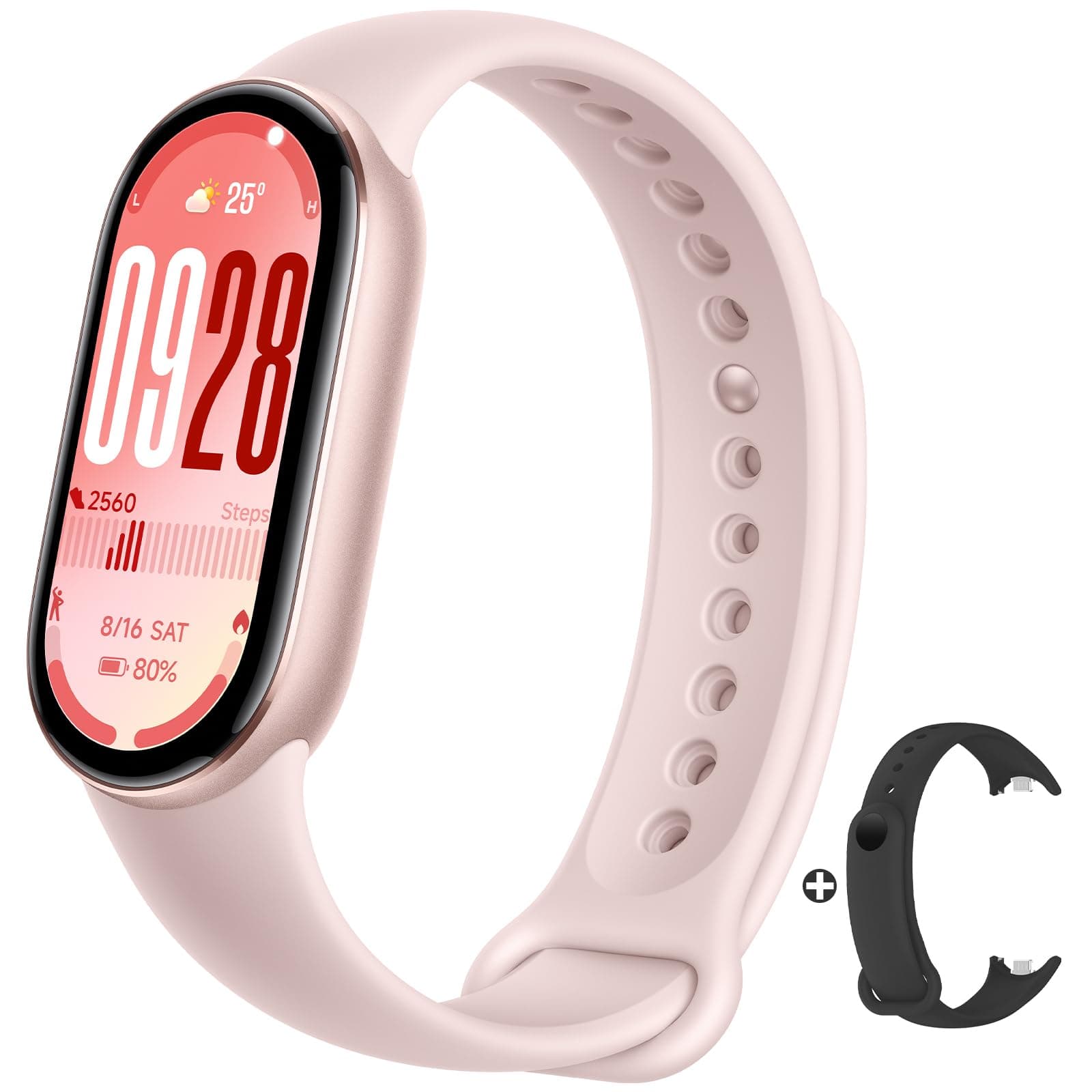 Xiaomi Mi Smart Band 10 (2025) Smartwatch, 1.72 Inch AMOLED Screen, 21 Days Autonomy, 150+ Sport Modes, 5ATM, Heart Rate Monitor 24/7 and SPO₂, Sleep Analysis, HyperOS 2 (Pink) on Amazon.ae - Price Tracker