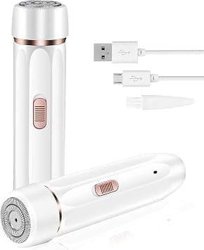 Shaver for Women,Eyebrow Trimmer & Facial Hair Remover for Women, Bikini Trimmer, USB Rechargeable Shaver, Waterproof Electric Face Shaver for Women(White) on Amazon.ae - Price Tracker