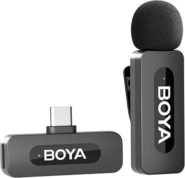 BOYA Wireless Lavalier Lapel Microphone for Android SmartPhone Laptop - Omnidirectional USB C Condenser Video Recording Mic for Interview Podcast Vlog YouTube Live Stream على Amazon.ae - متتبع الأسعار