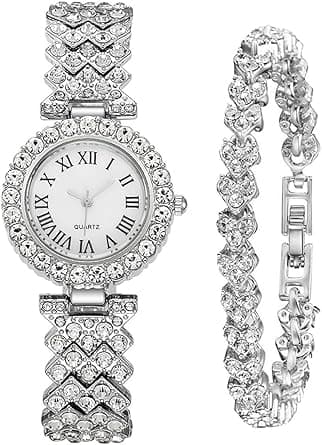 BESTKANG Women Diamond Watchs Luxury Fashion Ladies Bangle Bracelet Set Wrist Watch Female Dress Watch on Amazon.ae - Price Tracker