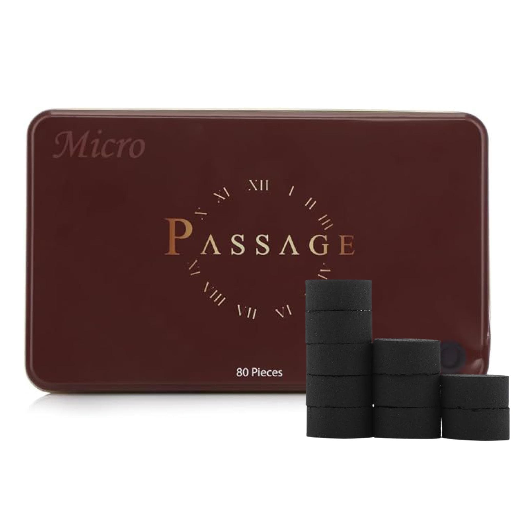 PASSAGE Charcoal Premium |Bakhoor,Oud Quick Lighting Micro/Mini Briquets | Metal Box | 80 Pieces | SIZE 27mm | BURNING TIME 35 MINUTE | Best For - Small & Hair Mubkhar | Ideal for Incense and Oud on Amazon.ae - Price Tracker