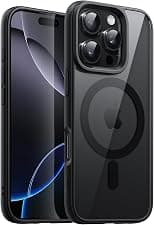 JETech Magnetic Case for iPhone 16 Pro 6.3-Inch Compatible with MagSafe, Shockproof Phone Bumper Cover, Solid Color Matte TPU Frame, Anti-Scratch Clear Back (Black) - Best Deal Finder