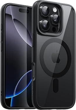 JETech Magnetic Case for iPhone 16 Pro 6.3-Inch Compatible with MagSafe, Shockproof Phone Bumper Cover, Solid Color Matte TPU Frame, Anti-Scratch Clear Back (Black) - Best Deal Finder