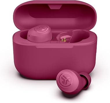 JLab Go Air Pop+ Wireless Bluetooth Headphones - 35h, Dark Pink | Wireless Earbuds with Charging Box, Bluetooth Headphones with Microphone, Dual Connect, App on Amazon.ae - Price Tracker