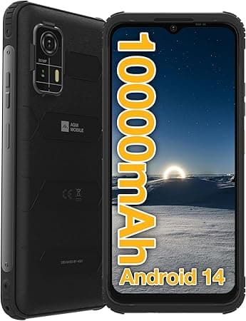 AGM H MAX Rugged Smartphone Unlocked, 4G Outdoor Phone with 10000mAh Battery, Android 14, 4GB+128GB, 6.56” HD+ Display, IP68/IP69K, Face ID, Dual SIM, NFC on Amazon.ae - Price Tracker