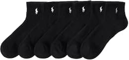 Polo Ralph Lauren 6-Pack P67 Logo Quarter Socks - Best Deal Finder