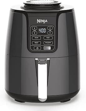 Ninja Air Fryer, Roast, Bake, Air Fry, Roast, Broil, Reheats, & Dehydrates, 4-in-1, Fries, Frozen Food, Veggies, and Juicy Meat, Less Oil, Easy Meals, Healthy Meals, Compact, 4 QT, Grey, AF101 | Crisps, roasts, reheats, dehydrates, 1550W, High-gloss finish, Fits 2 lbs fries, Dishwasher-safe on Amazon.ae - Price Tracker