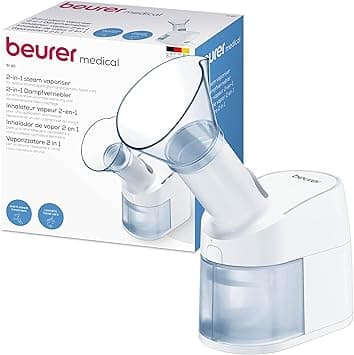 Beurer SI40 Steam Inhaler | Soothing steam Treatment for The Upper Airways | Nebulisation of Saline Solutions and Essential Oils | Inhalation Therapy for Effective Relief from coughs and Congestion - Amazon.ae Price Tracker