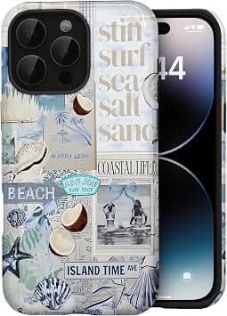 Compatible with iPhone 12 Pro Max Case, Aesthetic Summer Phone Case Cute Beach Collage Coast for Girl Women, Scratch Resistant Shockproof Protective Girly Case for iPhone 12 Pro Max, Blue على Amazon.ae - متتبع الأسعار