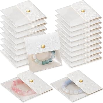 18 Pcs Mini Velvet Jewelry Pouches for Travel, Clear PU Leather Organizer Bags for Necklaces, Rings, Earrings, and More – White Velvet Jewelry Storage Bags (3.7 x 3.7 Inch) on Amazon.ae - Price Tracker