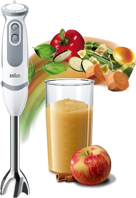 Braun MultiQuick 5 Hand Blender, 1000W, 21 speeds, PowerBell Technology, Splash Control, One Hand Speed Wheel, Ergonomic Shape, Comfortable Soft Grip, BPA-Free Beaker - MQ 5200 on Amazon.ae - Price Tracker