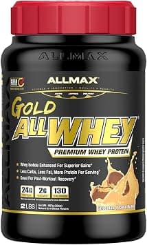 ALLMAX Nutrition, AllWhey Gold, 100% Whey Protein + Premium Whey Protein Isolate, Chocolate Peanut Butter, 2 lbs (907 g) on Amazon - Best Deal Finder