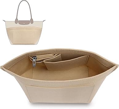 NINEMAX Tote Bag Organizer Insert, Felt Bag Organiser Multi Pocket for Longchamp Handbag Large Purse Women Beige on Amazon.ae - Price Tracker