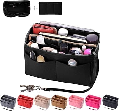 ZTUJO Purse organizer insert, felt bag organizer with zipper, handbag & tote shaper, for speedy neverfull tote, 6 sizes, black, slender medium on Amazon.ae - Price Tracker