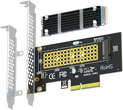 GLOTRENDS PA09-HS M.2 NVMe to PCIe 4.0 X4 Adapter with M.2 Heatsink for M.2 NVMe SSD على Amazon.ae - متتبع الأسعار