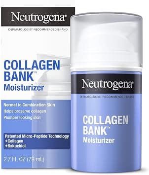 Neutrogena Collagen Bank Face Moisturizer, Larger Size Anti-Aging Face & Neck Collagen Cream, Bakuchiol, Face Lotion Supports Skin’s Natural Collagen for Visibly Plump Skin, 2.7 fl. oz - Best Deal Finder