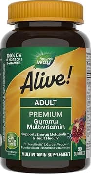 Nature's Way Alive! Adult Premium Multivitamin Gummy, Full Vitamin B Complex, 90 Gummies on Amazon.ae - Price Tracker