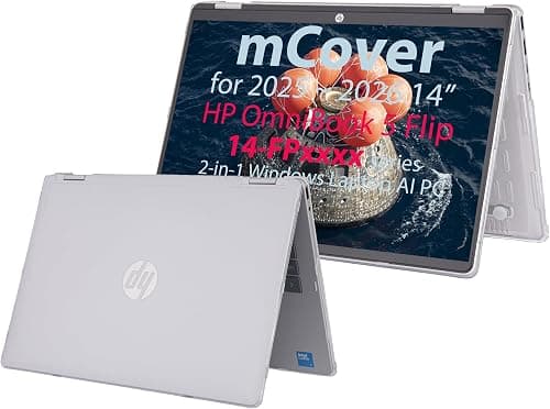 mCover Case Compatible Only for 2025-2026 14" HP OmniBook 5 Flip 14-FPxxxx 2-in-1 Windows Laptop Computer (NOT Fitting Any Other HP Models) - Clear on Amazon.ae - Price Tracker