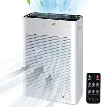 PINREK Air Purifier for Home Large Room and Office, Up to 100㎡, True HEPA Smart Air Filter with PM2.5 Intelligent Air Quality Sensor, Sleep Mode, Timer, Removes 99.97% Pollen, Allergy, Dust, Pet Hair on Amazon.ae - Price Tracker