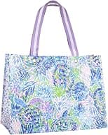 Lilly Pulitzer XL Market Shopper Bag, Oversize Reusable Grocery Tote with Comfortable Shoulder Straps - Best Deal Finder