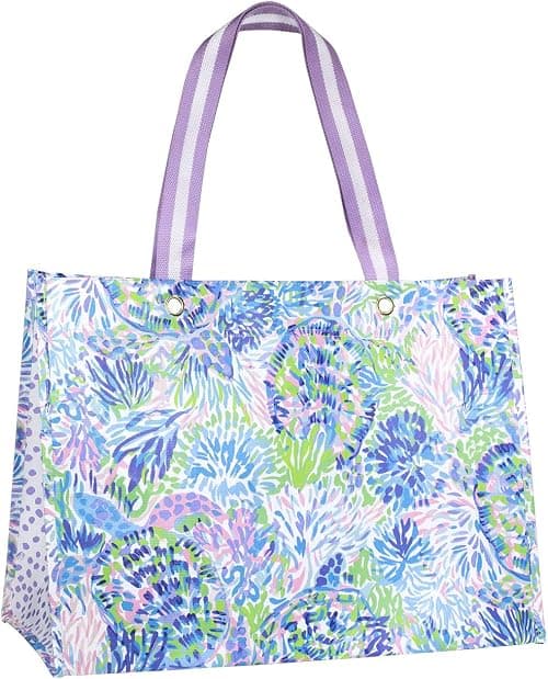 Lilly Pulitzer XL Market Shopper Bag, Oversize Reusable Grocery Tote with Comfortable Shoulder Straps on Amazon - Best Deal Finder