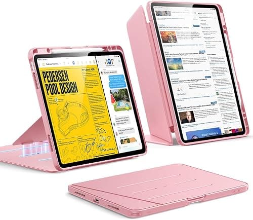ESR for iPad Air 13 Inch Case M3/M2 (2025/2024), Vertical Stand Cover, Multi Stand Angles, Ultra-Stable Case for iPad Air 13 with Pencil Holder, Flip Series, Pink | Case with stable vertical stand, multiple angles, ultra stable with pencil holder on Amazon.ae - Price Tracker