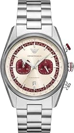 Emporio Armani Men's Chronograph Watch with Stainless Steel or Leather Band; Dress Watch for Men - Best Deal Finder