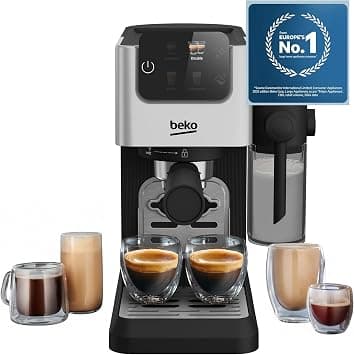 Beko Digital Espresso 15 Bar Pressure, 1.1L CAPACITY, 300ml Milk Container, LCD Screen, 1628 Watts, Ground Bean Storage CEP5304X - Stainless Steel - Best Deal Finder