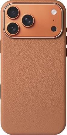 LONLI Urban | Genuine Nappa Leather Case for Phone 17 Pro Max - MagSafe Compatible with Integrated Camera Control - Saddle on Amazon.ae - Price Tracker