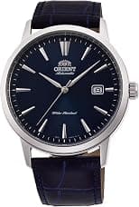 Orient Contemporary Symphony Iii - Watch Male Automatic And Hand-wound Mechanical Casual Strap In Leather Blue Case In Stainless Steel Dial Analogue Blue - RA-AC0F06L - Best Deal Finder