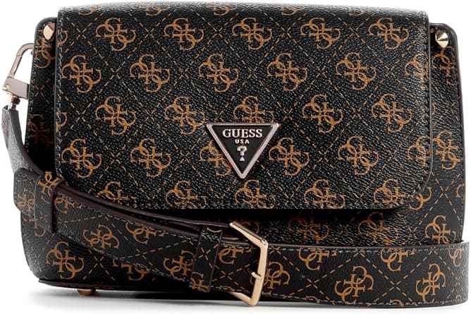 GUESS Womens Meridian Shoulder - Flap Handbag (pack of 1) - Best Deal Finder