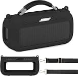 JCHPINE Silicone Cover Case for Bose SoundLink Max Portable Speaker Accessories, Soft Silicone Skin for Bose SoundLink Max Bluetooth Speaker with Shoulder Strap (Black Case) - Best Deal Finder