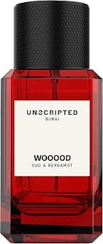 Unscripted Dubai Wooood Eau de Parfum, Oud & Bergamot Fragrance, 100ml, with Saffron, Lavender and Musk Notes (100 ML) على Amazon.ae - متتبع الأسعار