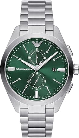 Emporio Armani Watch for Men, Chronograph Movement, Stainless Steel Watch - Best Deal Finder
