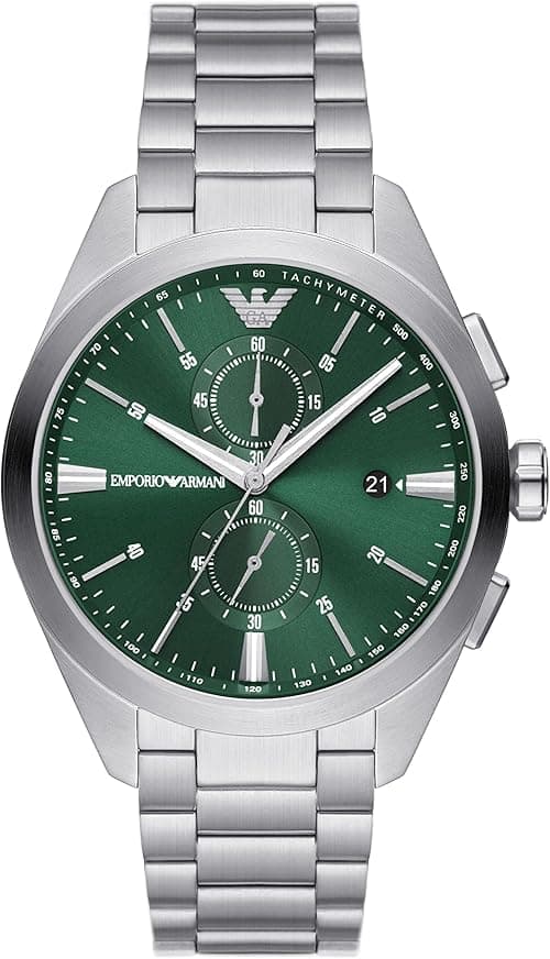 Emporio Armani Watch for Men, Chronograph Movement, Stainless Steel Watch on Amazon.ae - Price Tracker