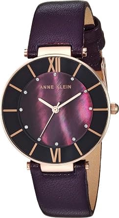 Anne Klein Women's AK/3272 Premium Crystal Accented Leather Strap Watch on Amazon.ae - Price Tracker