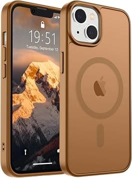 SUPFINE Magnetic for iPhone 15 Plus Case & iPhone 14 Plus Case(Compatible with MagSafe)(Military Grade Drop Protection) Slim Translucent Shockproof with Anti-Fingerprint Phone Case,Brown على Amazon.ae - متتبع الأسعار