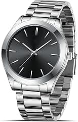 Men's Fashion Watch, Stainless Steel Waterproof Wristwatch for Men, Stylish Business Designer Analog Quartz Watch - Best Deal Finder