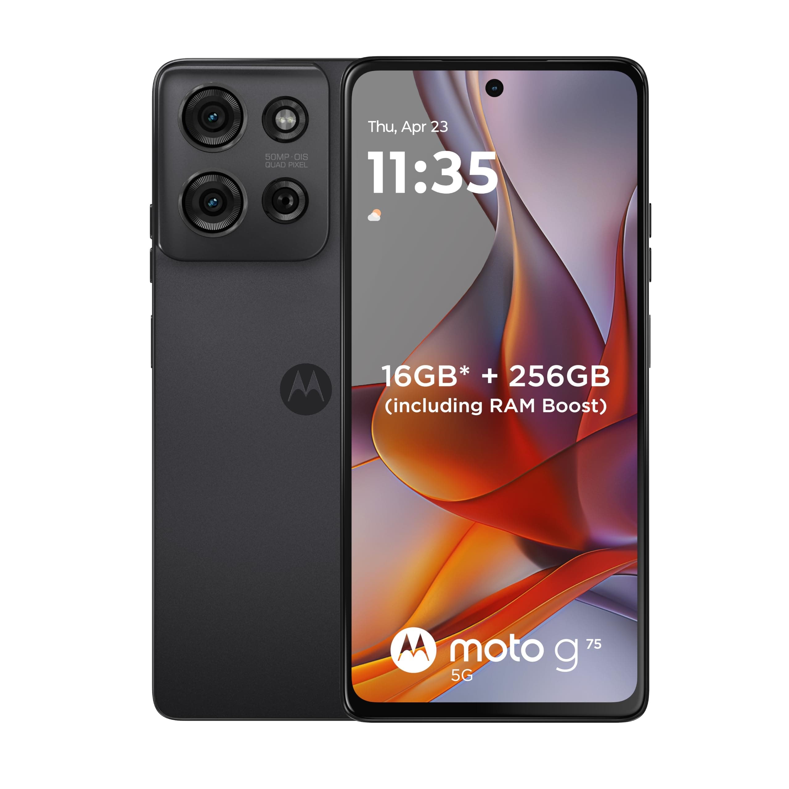MOTOROLA G75 5G | Dual SIM (pSIM + eSIM) | 8GB RAM + 256GB Storage | 6.78" 120Hz Display | 50MP OIS Camera | 5000mAh Battery (Charcoal Grey) on Amazon.ae - Price Tracker