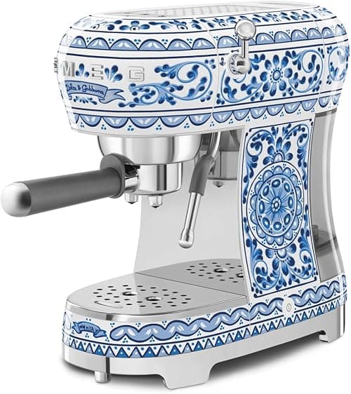 Smeg ECF02DGBUK Dolce and Gabbana Espresso Coffee Machine, Blu Mediterraneo on Amazon.ae - Price Tracker