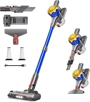Cordless Vacuum Cleaner, 580W 50Kpa Powerful Stick Vacuum, Up to 70Mins Rechargeable Battery, Vacuum Cleaners for Home Anti-Tangled Lightweight Handheld for Hardwood Floor, Carpets, Pet Hair على Amazon.ae - متتبع الأسعار