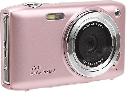 Digital Camera, FHD 58MP 4K Digital Point and Shoot Camera with 2.88 Inch Screen, 16X Zoom, Timed Selfie, Tripod Screw Mount, Anti Shaking (Rose) on Amazon.ae - Price Tracker