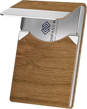 Business Name Card Holder Luxury PU Leather & Multi Card Case, Business Name Card Holder Wallet Credit Card ID Case Holder for Women & Men - Keep Your Business Cards Clean, Apricot-t, Minimalist on Amazon.ae - Price Tracker