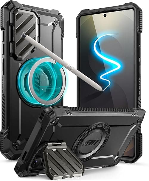 SUPCASE for Samsung Galaxy S25 Ultra Case with Camera Cover Stand (UBMag XT), [S Pen Friendly] [Compatible with MagSafe] [Military-Grade Protection] Magnetic Phone Case for S25 Ultra 6.9 inch, Black on Amazon.ae - Price Tracker